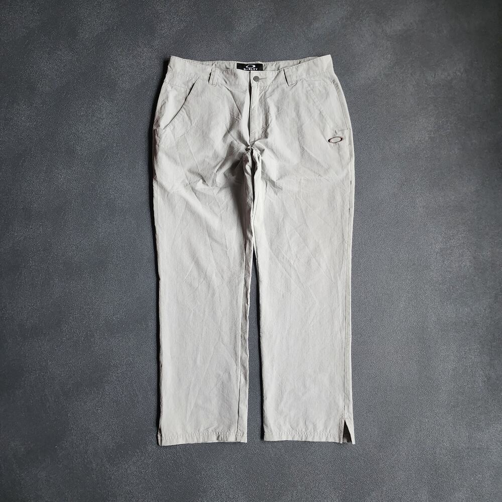 Vintage Y2K Oakley Grey Nylon Golf Pants 36x32